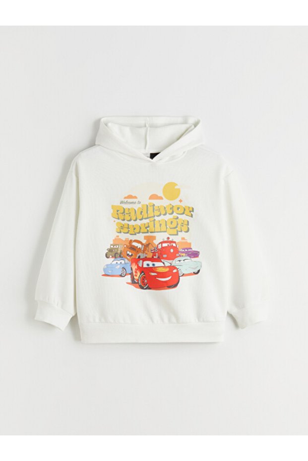Esvab • Modern & Distinctive Hooded Cars Printed Girls' Sweatshirt