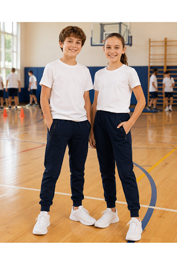 Boy's Sweatpants Navy Blue 5-14 Years