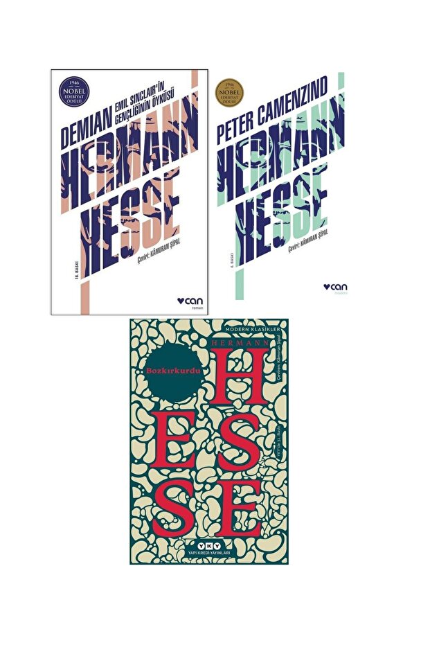 Hermann Hesse - Demian - Bozkırkurdu - Peter Camenzind 3 Kitap Set