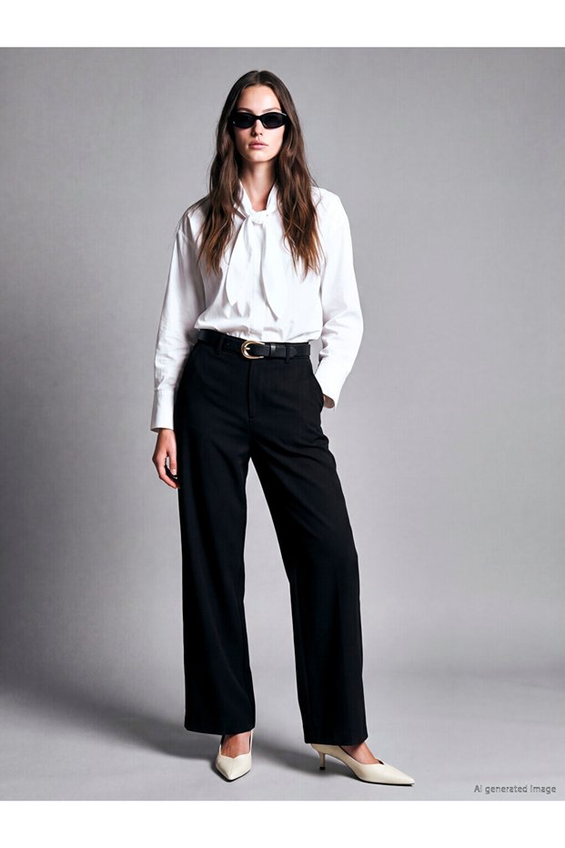 Lcw Modest High Waist Wide Leg Women's Trousers