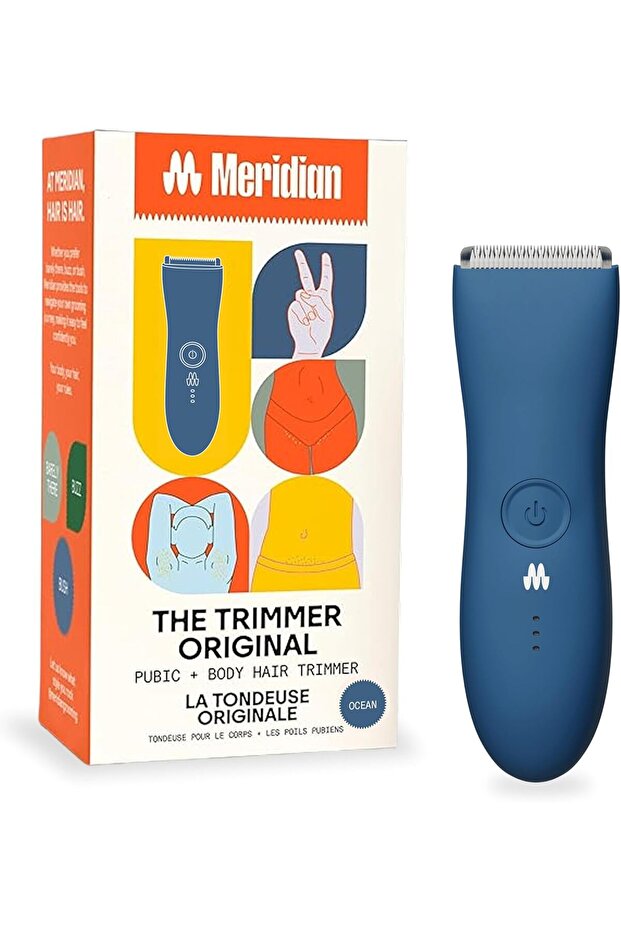 The Trimmer Original | Body Hair Trimmer for Men & Women | Ocean | Rechargeable and Waterproof Shaver for Pubic Area, Chest, Back, Underarms and Bikini Line, with 2 Guide Combs Included