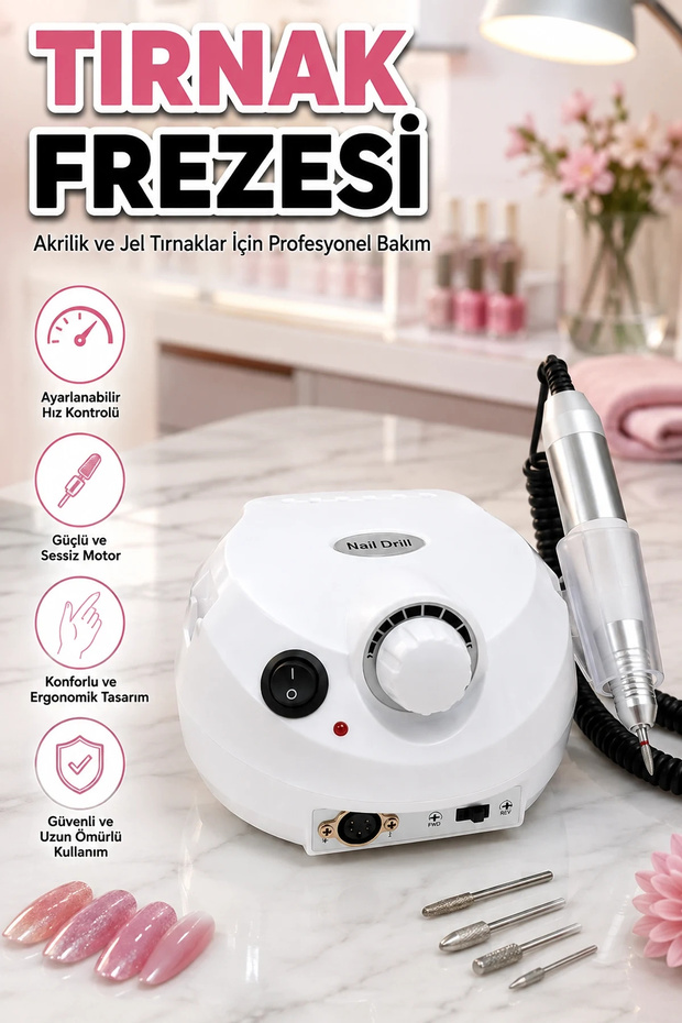 Professional Nail Drill Machine Acrylic Gel Poly Gel Nail Care Device