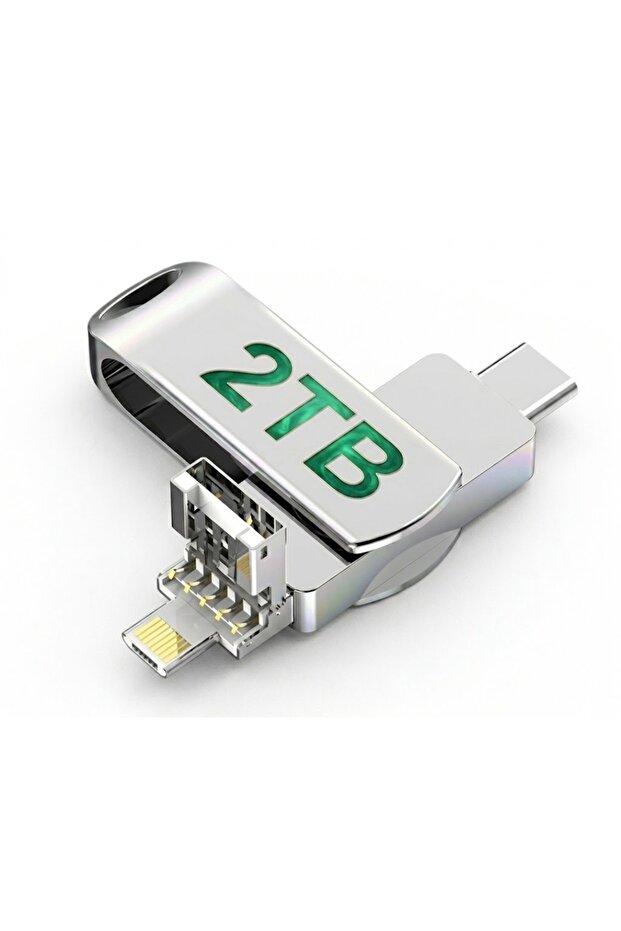 Premium 2TB 4-in-1 Metal USB Drive – Multi-Interface Storage Solution