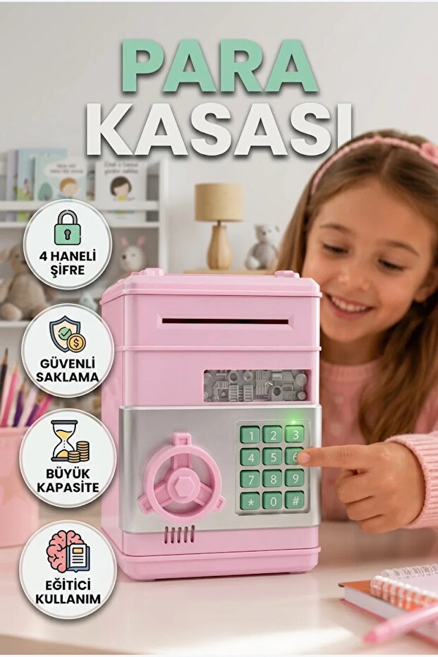 Password-Protected Electronic Money Box Automatic Money-Collecting Large Capacity Piggy Bank