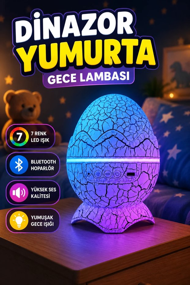 Dinosaur Egg Night Light Decorative Led Designed Children's Room Lighting
