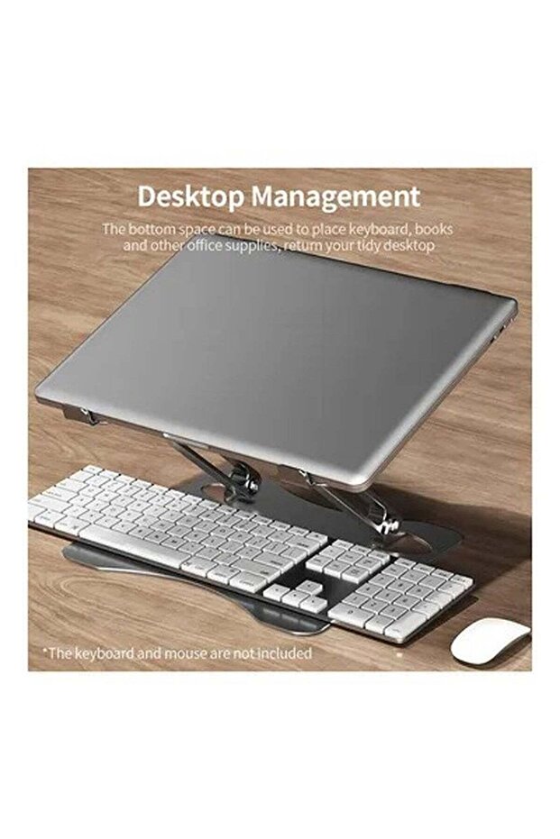 Adjustable Portable Folding Laptop Stand Silver