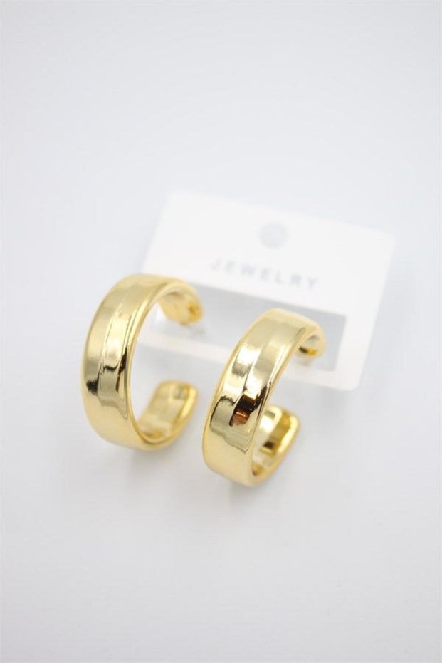 Glb-stl41414 hoop earrings - gold