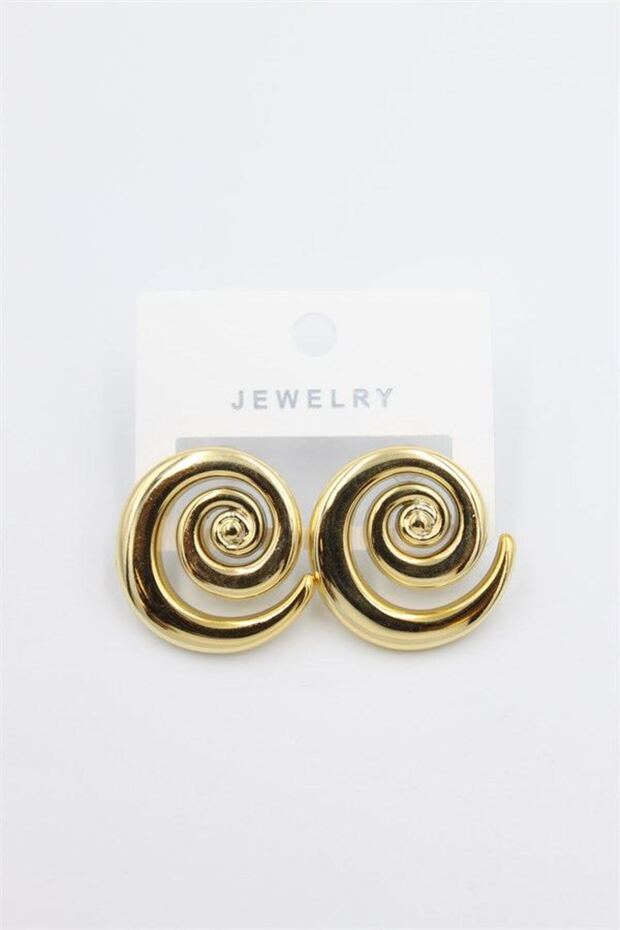 Glb-stl41414 spiral earrings - gold