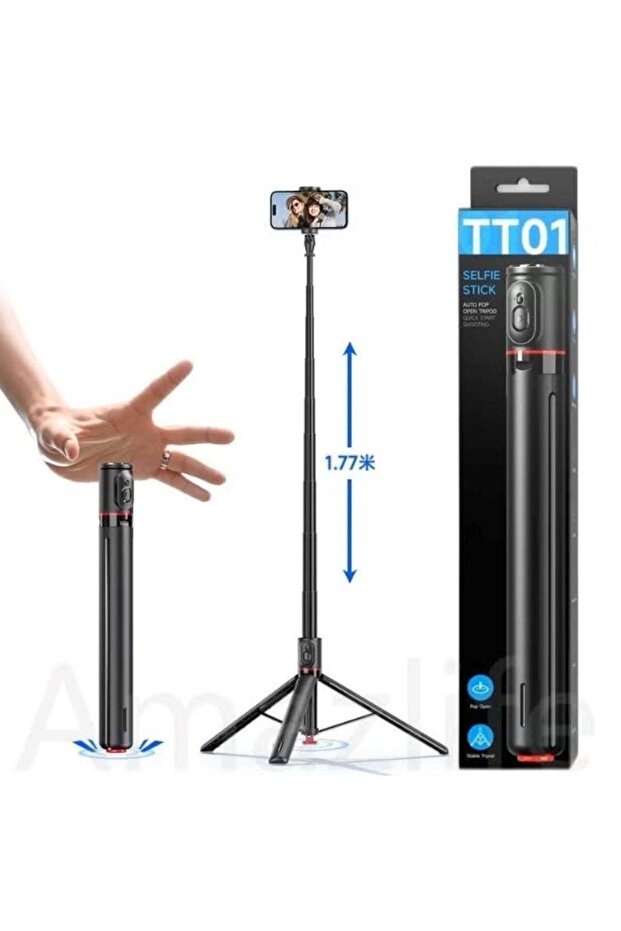 Multi-Function TT01 Selfie Stick Tripod – Extendable Design for Every Angle