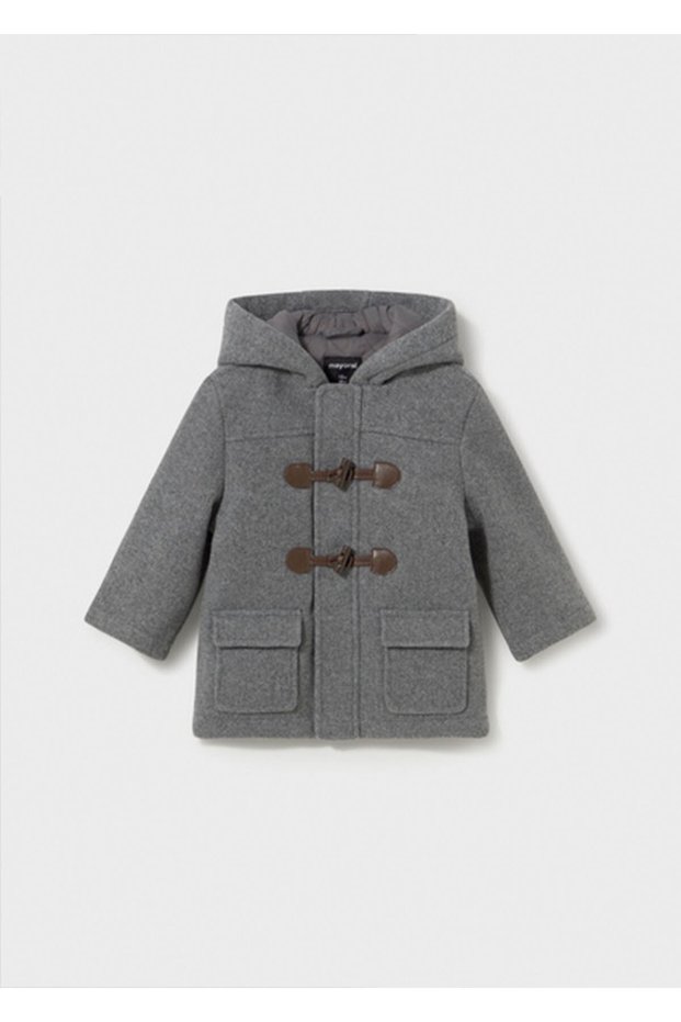 Winter Season Baby Boy Trench Style Coat - Gray