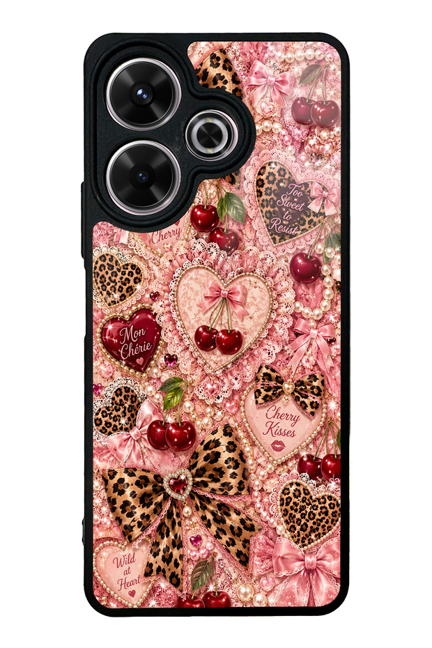 Xiaomi Redmi 13 4g Wild Cherry Coquette Design Glossy Phone Case