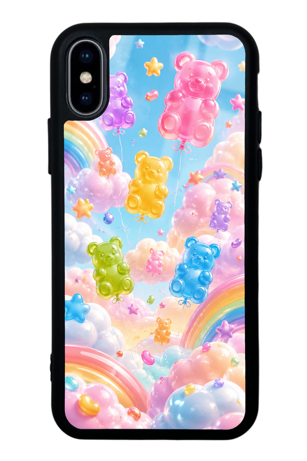 iPhone X Jelly Bear Sky Design Glossy Phone Case