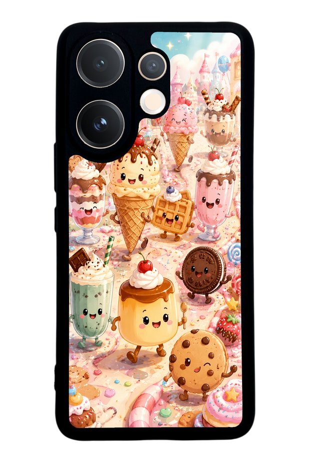 Vivo V60 Dessert Wonderland Design Glossy Phone Case
