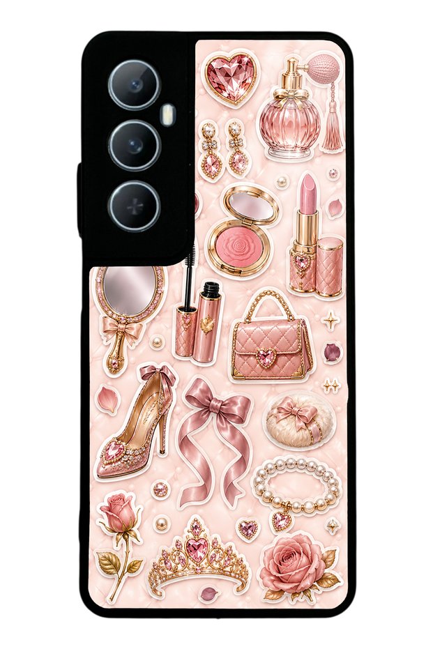 Realme C65 Rose Gold Glam Design Glossy Phone Case