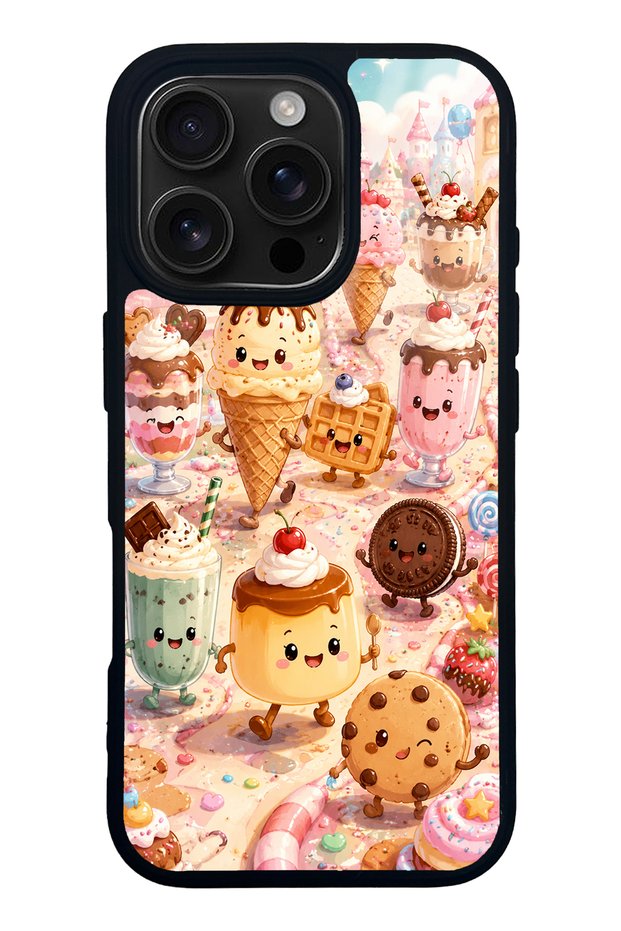 iPhone 16 Pro Dessert Wonderland Design Glossy Phone Case