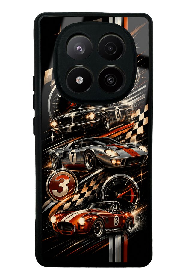 Xiaomi Redmi Note 14 Pro Plus Glossy Phone Case with Retro Speed Icons Design