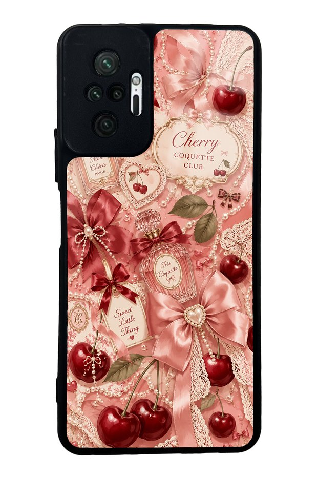 Xiaomi Redmi Note 10 Pro Cherry Parfum Coquette Design Glossy Phone Case