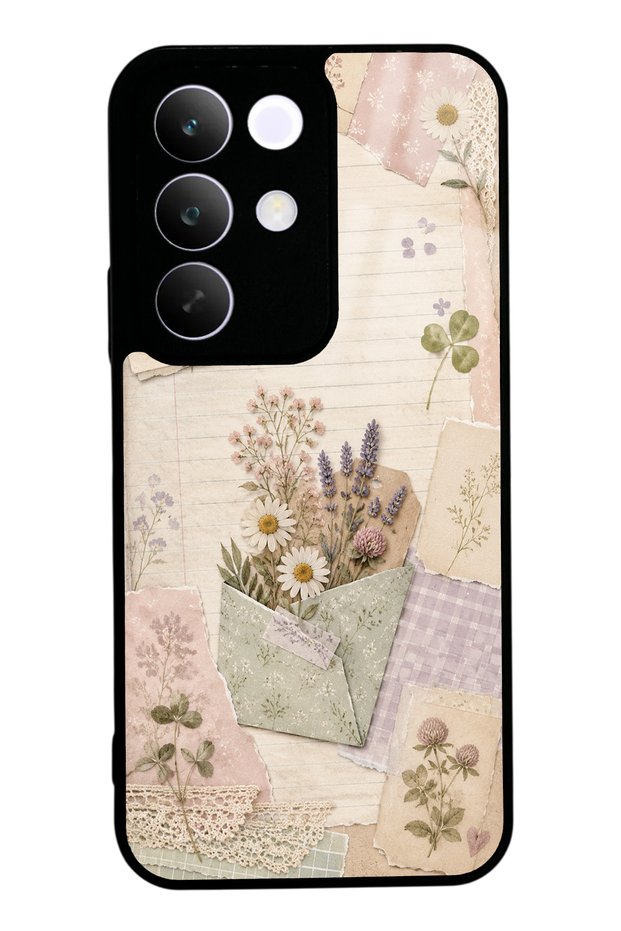 حافظة هاتف لامعة بتصميم دفتر يوميات Wildflower من Realme C85