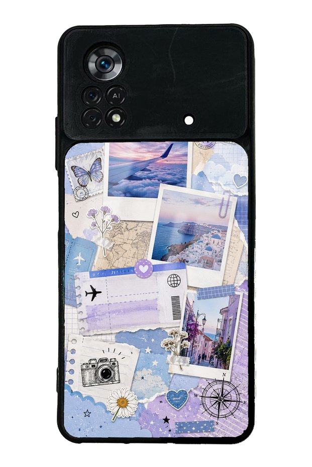 Xiaomi Poco X4 Pro Pastel Travel Diary Design Glossy Phone Case