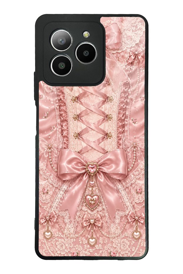 Omix X7 Pink Corset Coquette Design Glossy Phone Case