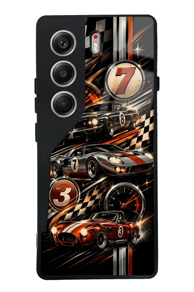 Tecno Camon 40 Retro Speed Icons Design Glossy Phone Case