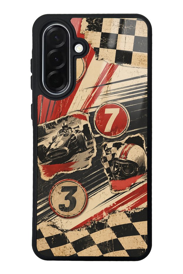 Samsung A36 Retro Racing No. 7 Design Glossy Phone Cases