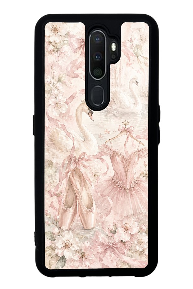 Oppo A5 2020 Pink Swan Ballet Design Glossy Phone Case