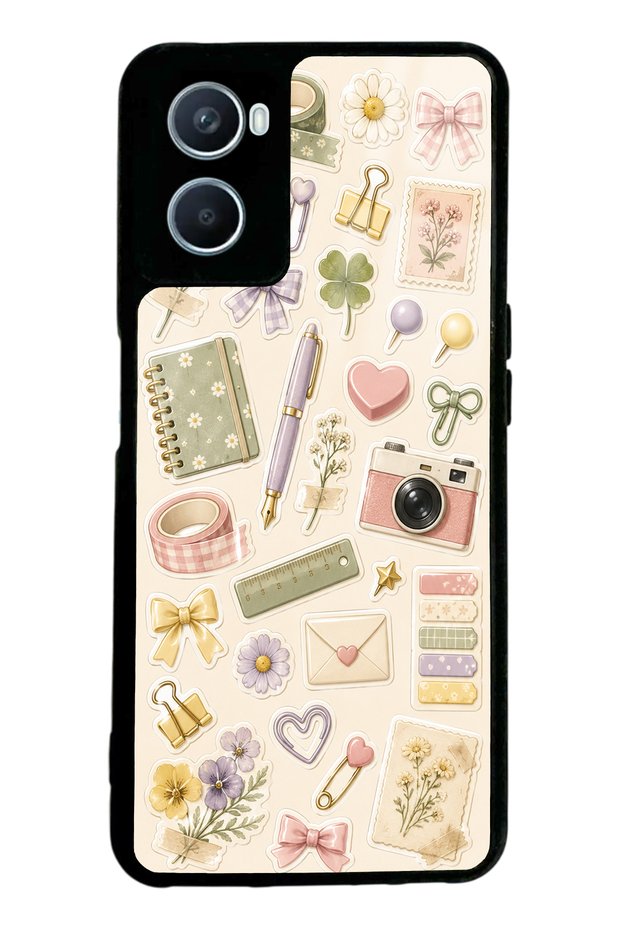 Oppo A96 Floral Study Notes Design Glossy Phone Case