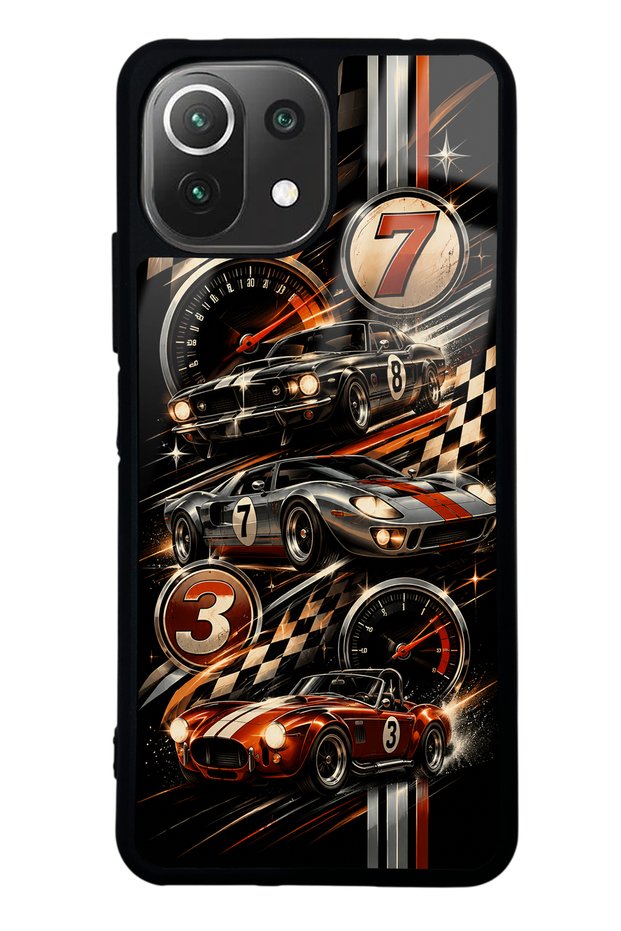 Xiaomi Mi 11 Lite Glossy Phone Case with Retro Speed Icons Design