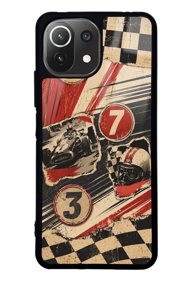Xiaomi Mi 11 Lite Retro Racing No. 7 Design Glossy Phone Cases