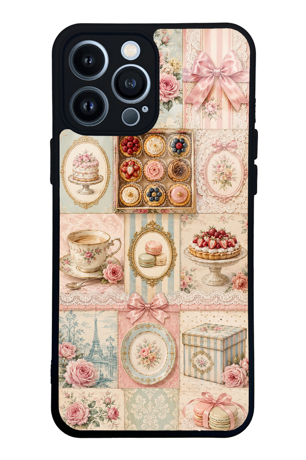 iPhone 13 Pro Max Parisian Sweet Quilt Design Glossy Phone Case