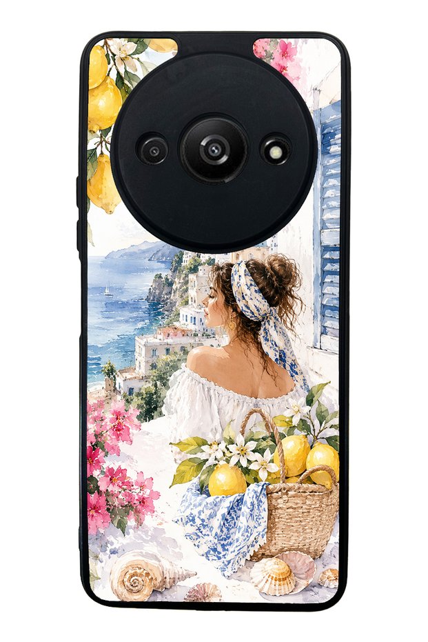 Xiaomi Redmi A3 Glossy Phone Case with Positano Blue Design