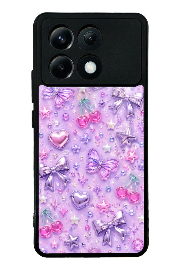 حافظة هاتف Xiaomi Poco X6 Pro Lilac Charm Pop بتصميم لامع