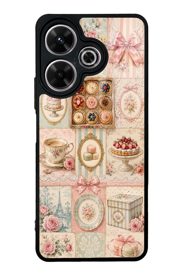 Xiaomi Redmi 13 4g Parisian Sweet Quilt Design Glossy Phone Case