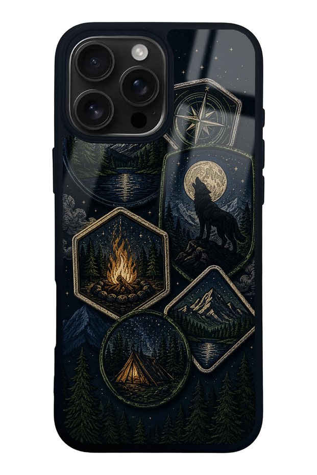iPhone 16 Pro Max Moonlit Trails Design Glossy Phone Case
