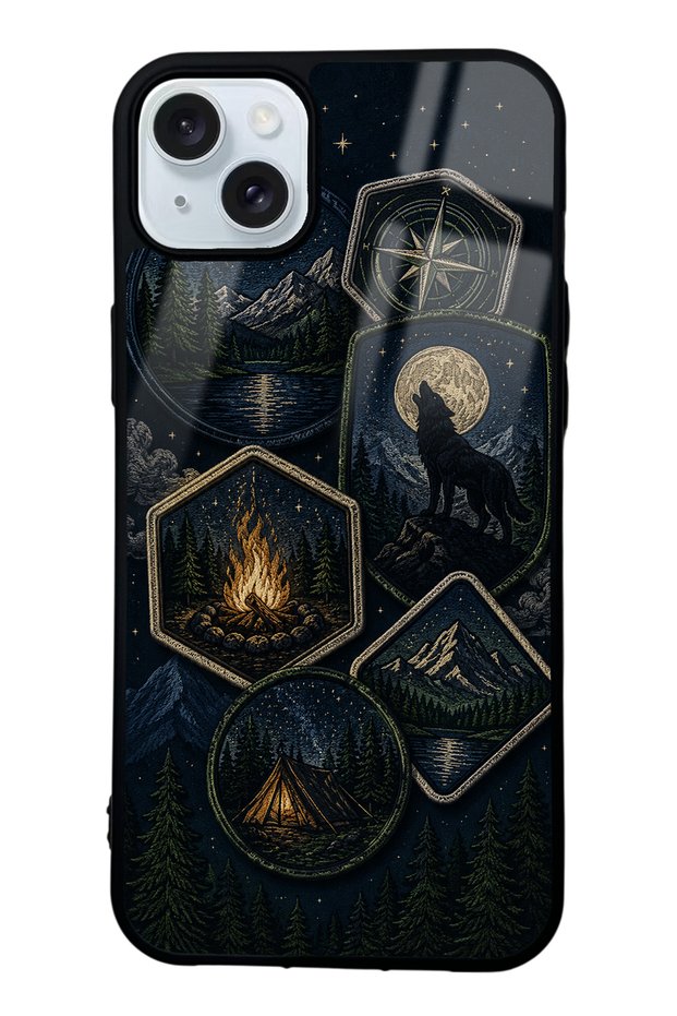 iPhone 15 Plus Moonlit Trails Design Glossy Phone Case