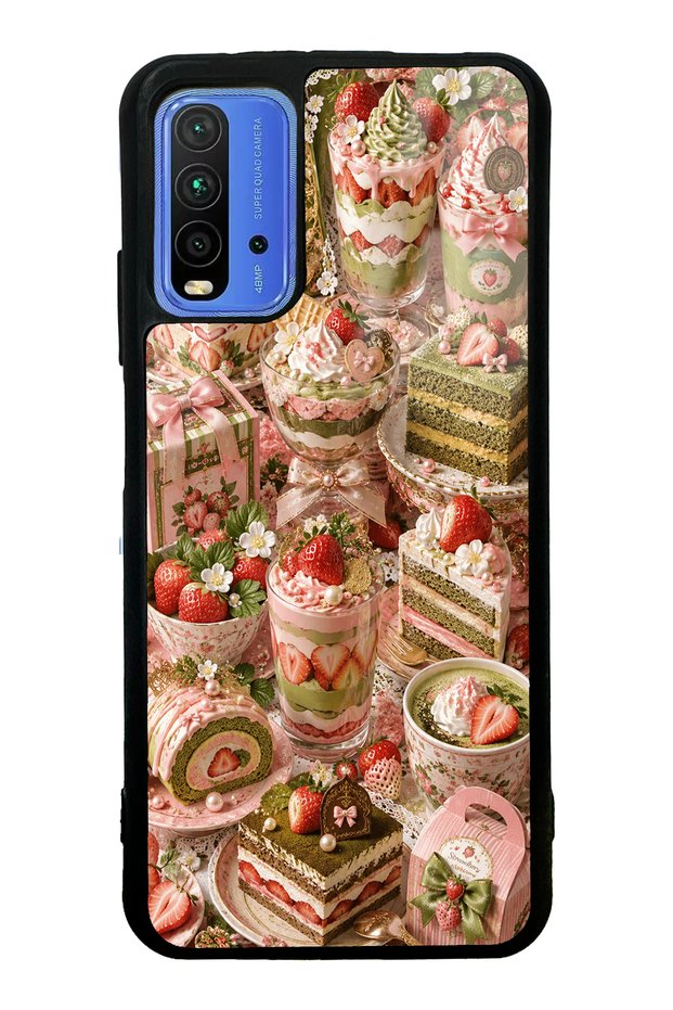 Xiaomi Redmi 9t Sweet Matcha Bakery Design Glossy Phone Case