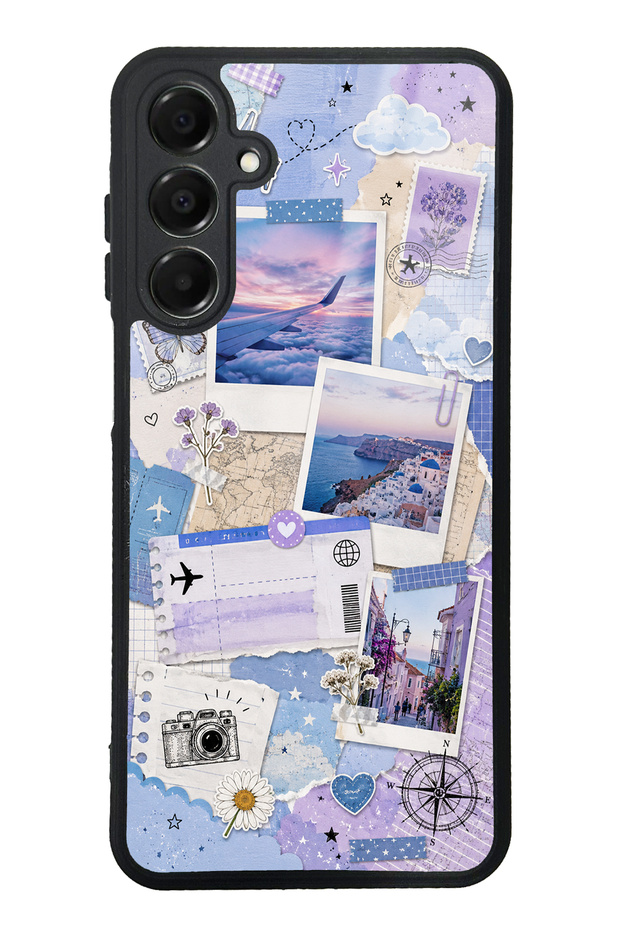 Samsung A16 Pastel Travel Diary Design Glossy Phone Case