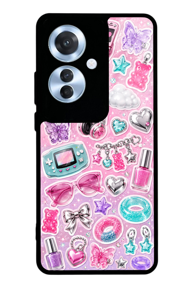 Oppo Reno 11F Y2K Sticker Dreams Design Glossy Phone Case