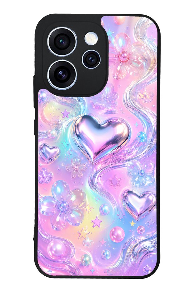 Oppo Reno 15 Pro Iridescent Love Design Glossy Phone Case