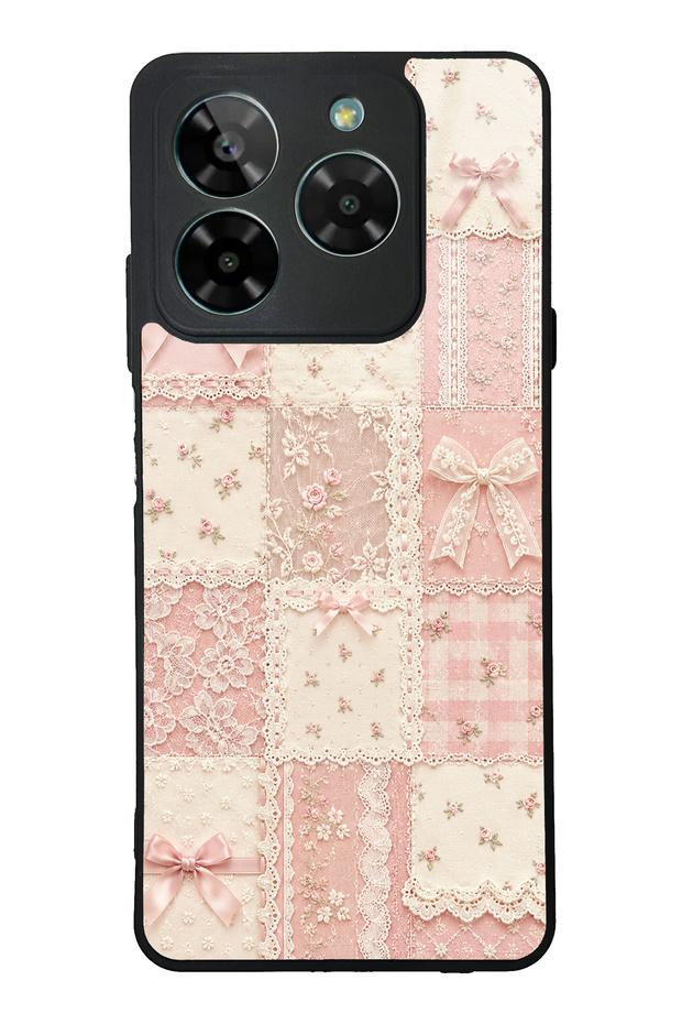 Gm Era 50 Pink Lace Patchwork Design Glossy Phone Case