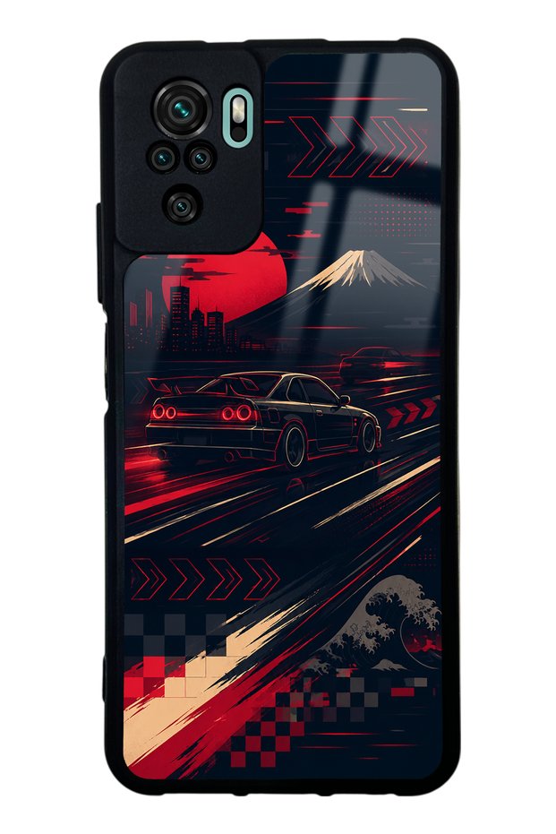 Xiaomi Redmi Note 10 Tokyo Night Racing Design Glossy Phone Case