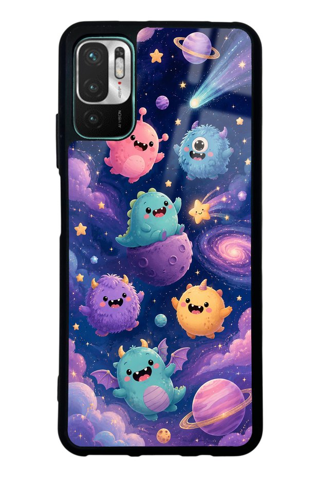 حافظة هاتف Xiaomi Redmi Note 10 5G Monster Galaxy ذات تصميم لامع