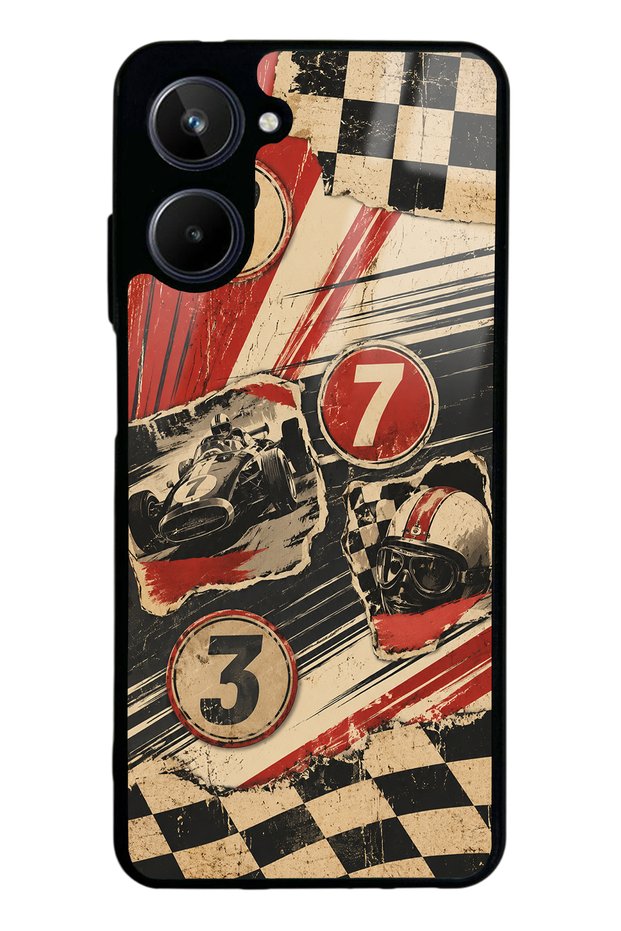 Realme 10 Retro Racing No. 7 Design Glossy Phone Cases