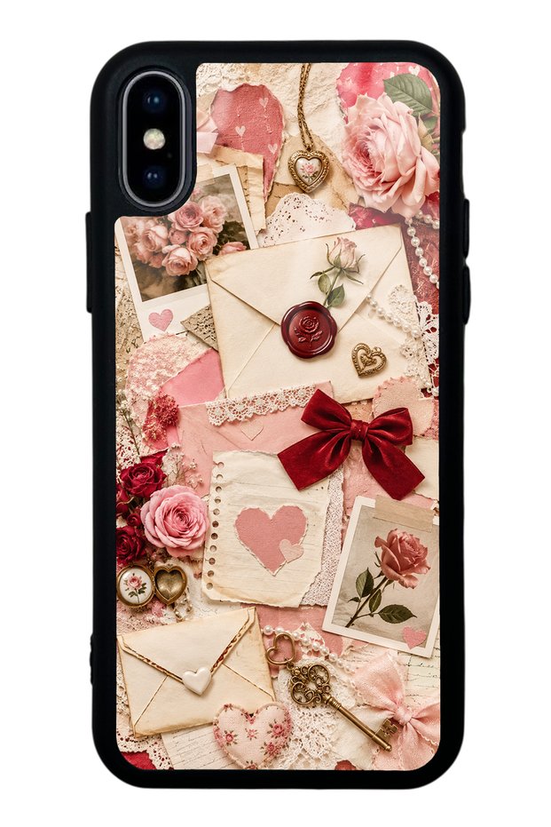 iPhone XS Max Love Letter Garden Design Glossy Phone Case