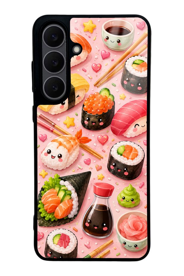 Samsung S25 Fe Sushi Love Club Design Glossy Phone Case