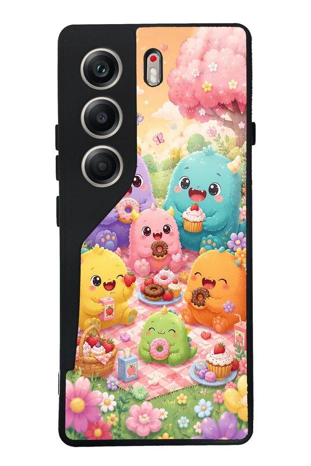Tecno Camon 40 Monster Picnic Party Design Glossy Phone Case
