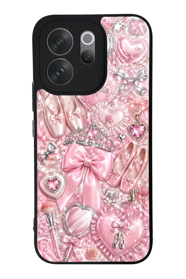 Vivo V70 Royal Pink Ballet Design Glossy Phone Case