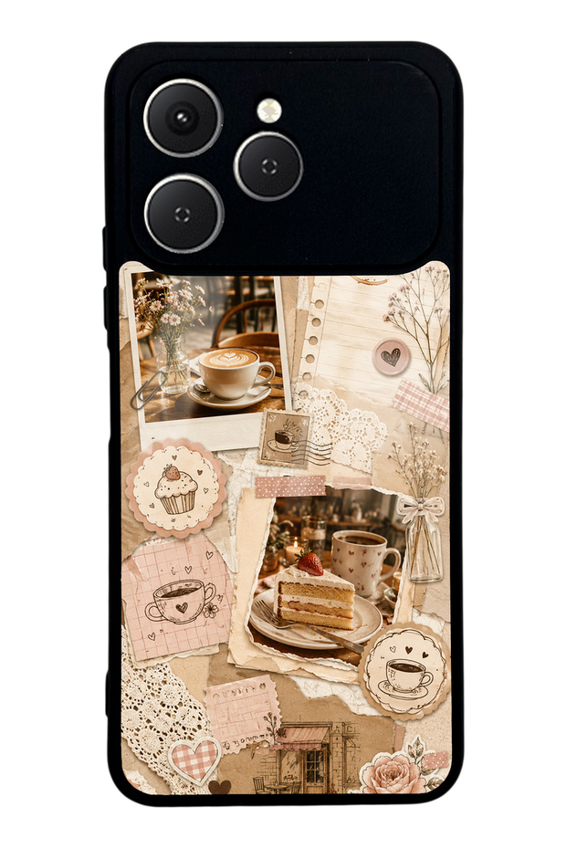 Tecno Spark 40 Café Love Letters Design Glossy Phone Case