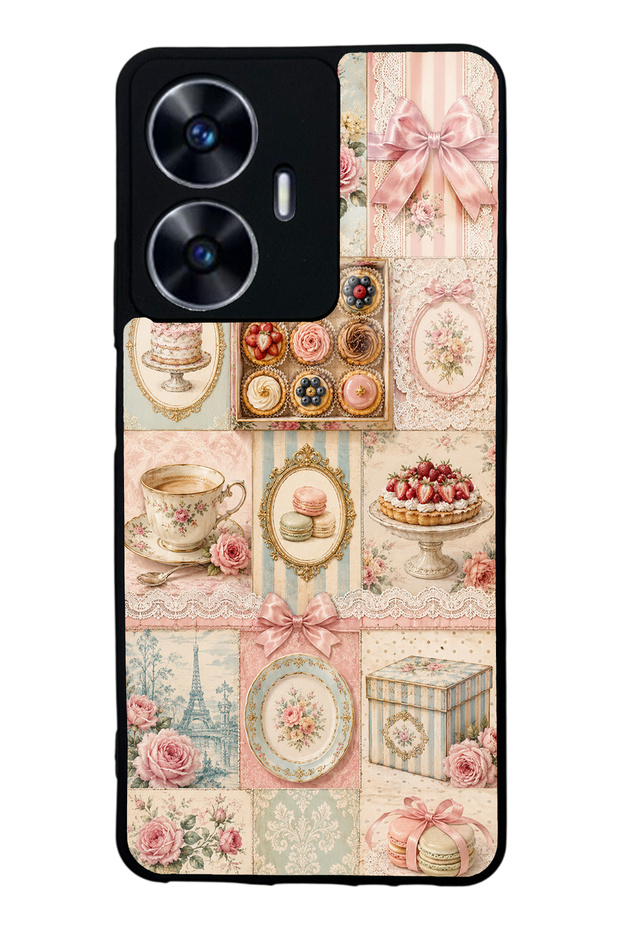 Realme C55 Parisian Sweet Quilt Design Glossy Phone Case